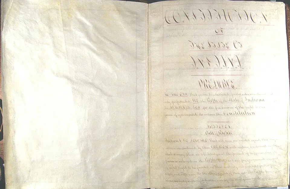 Indiana Constitution of 1851 document