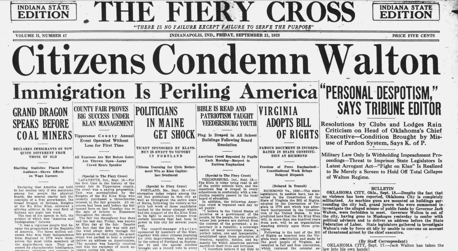 The Fiery Cross