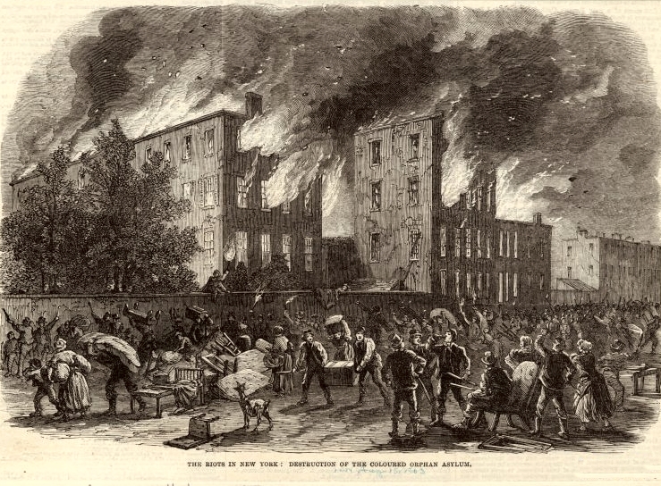 Destruction of Colored Orphan Asylum