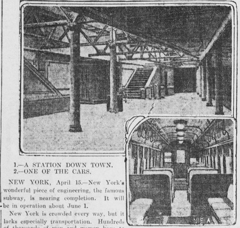 New York City Subway opening 1904