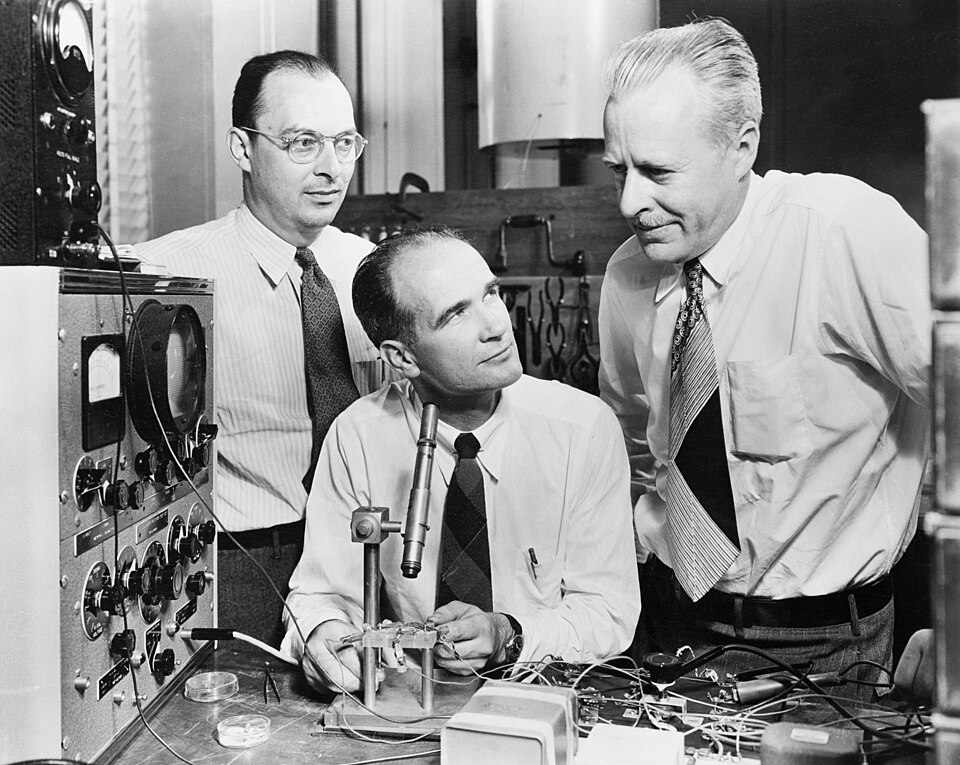 Transistor inventors at Bell Labs